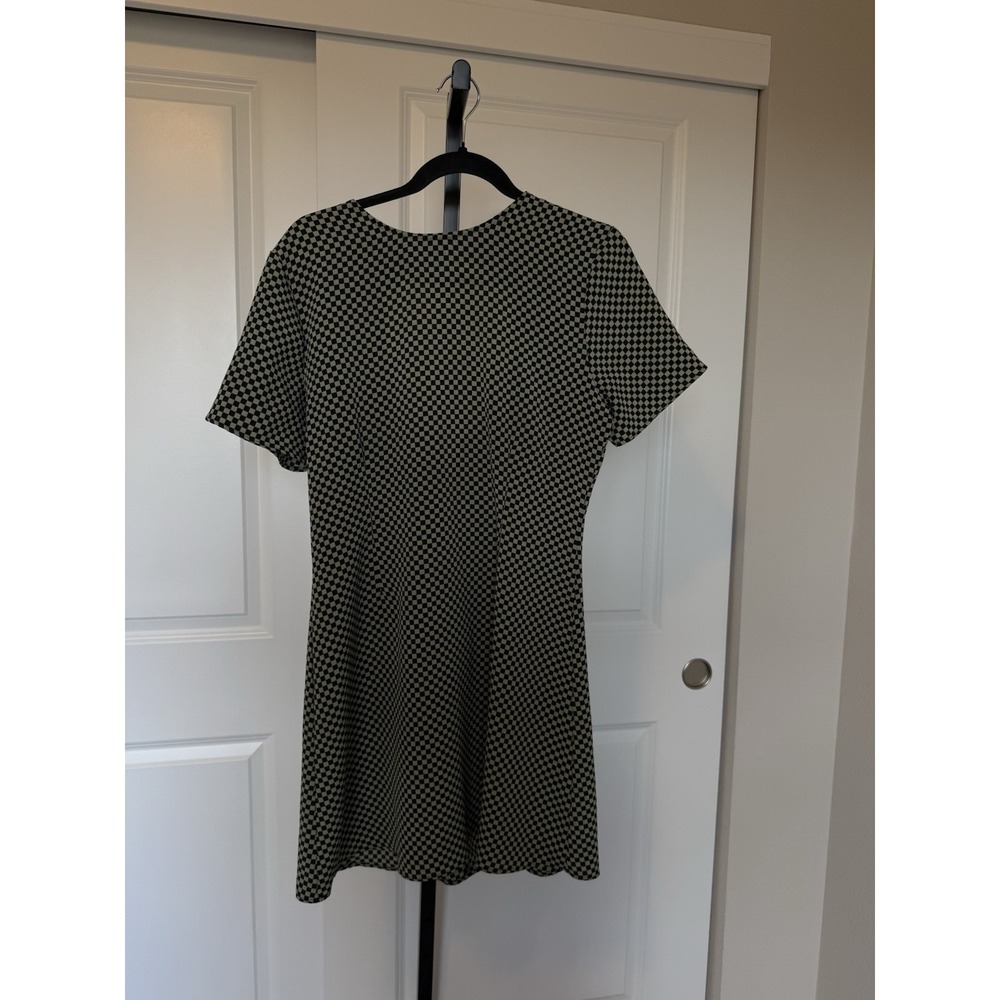 Lisa says gah Florence Mini Dress Checkered Green Black Size M Gingham